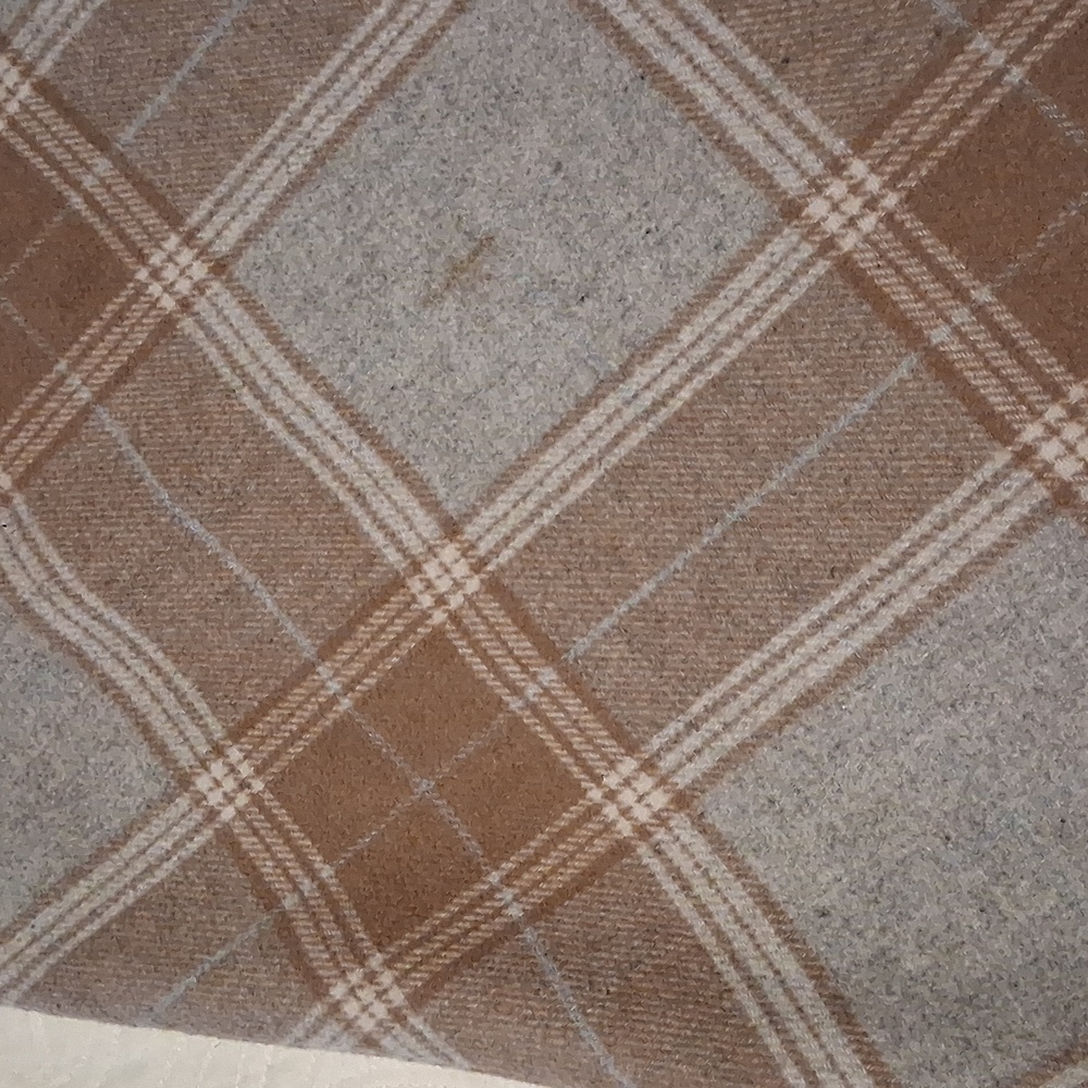 Wool Plaid A-Line Long Skirt in Brown and Gray - Picture 9 of 9